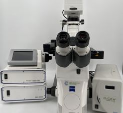 Zeiss Microscope Axio Observer Z1 Inverted Phase Contrast Motorized Fluorescence Trinocular