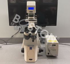 Zeiss Microscope Axio Observer D1 Inverted Phase Contrast Fluorescence Encoded Trinocular