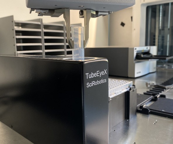 SciRobotics TubeEyeX Blood Fraction Extraction and Analysis and Sample Barcode Reading Add-on for Robots EVO 75/EVO/Fluent